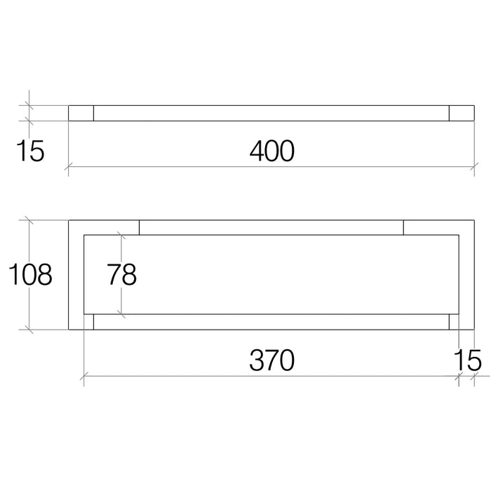 Porta Asciugamani Lineabeta collezione Grela in Acciaio Inox rifinitura Nichel Nero cm 40