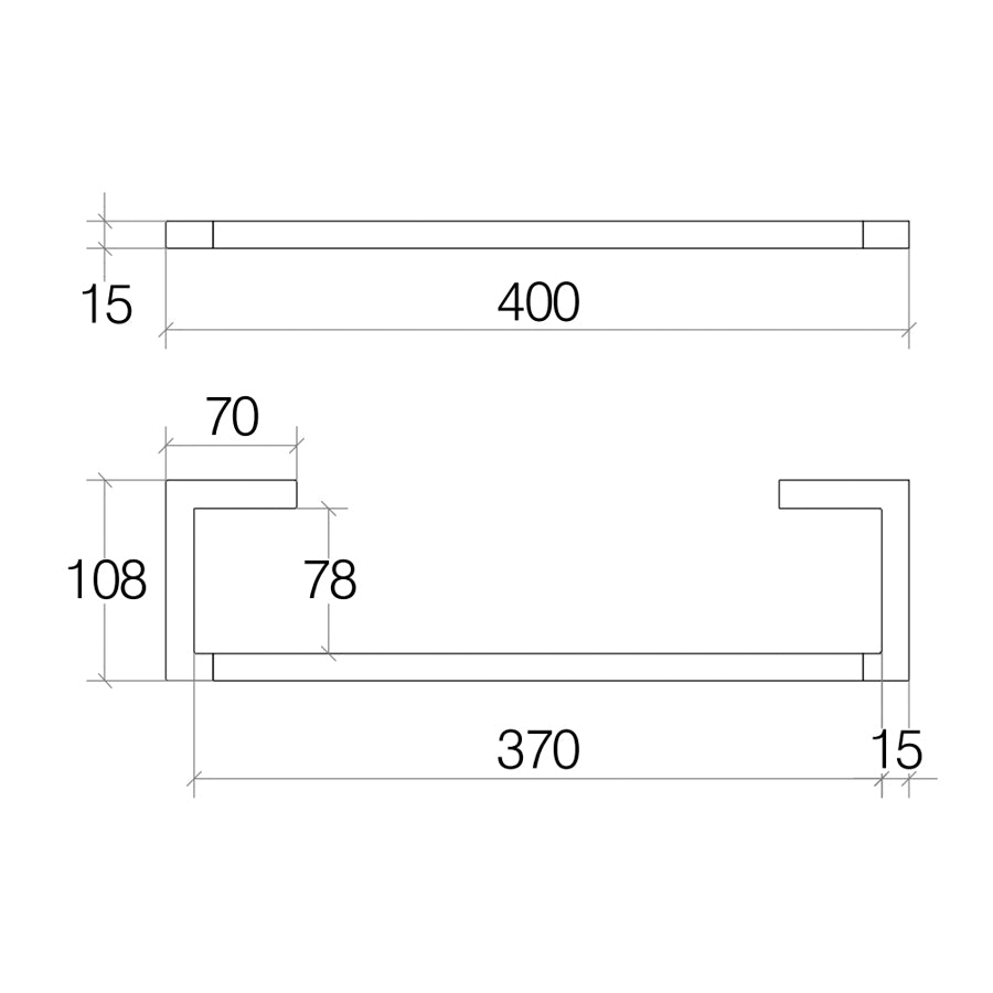 Porta Asciugamani Lineabeta collezione Grela in Acciaio Inox cm 40 per Installazione a Muro