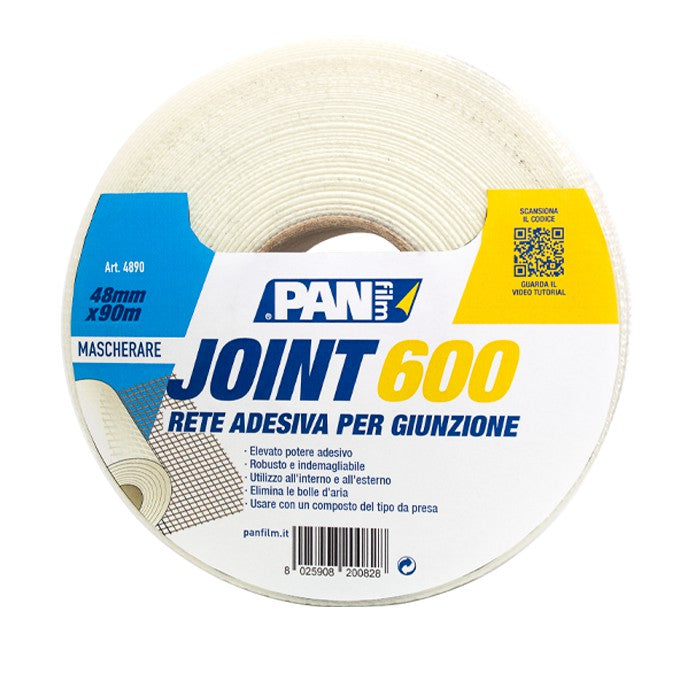 JOINT 600 48x90 mmxmt Nastro a rete adesiva in fibra di vetro per cartongesso. Elevato potere adesivo a basso spessore e rapiditÃ  nell'applicazione.