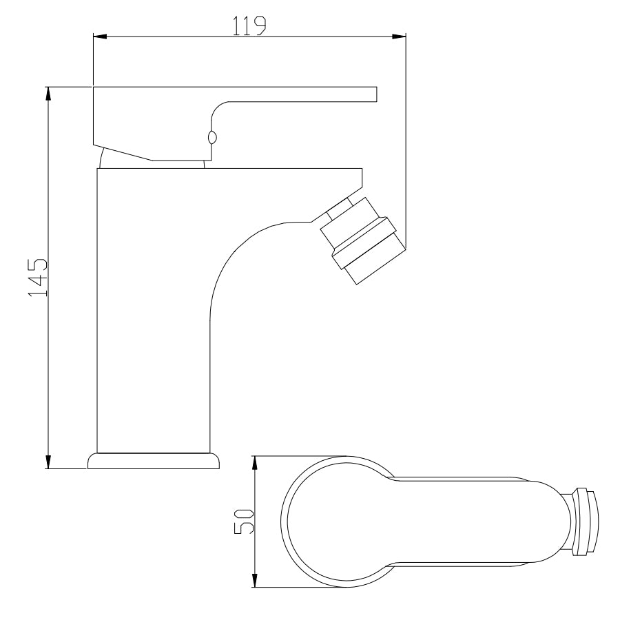 Set miscelatori lavabo, bidet e doccia con deviatore serie Paco color nero opaco