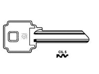 5pz chiavi per cilindri cila-gentili 6 spine grandi - cil1 dx fer51675