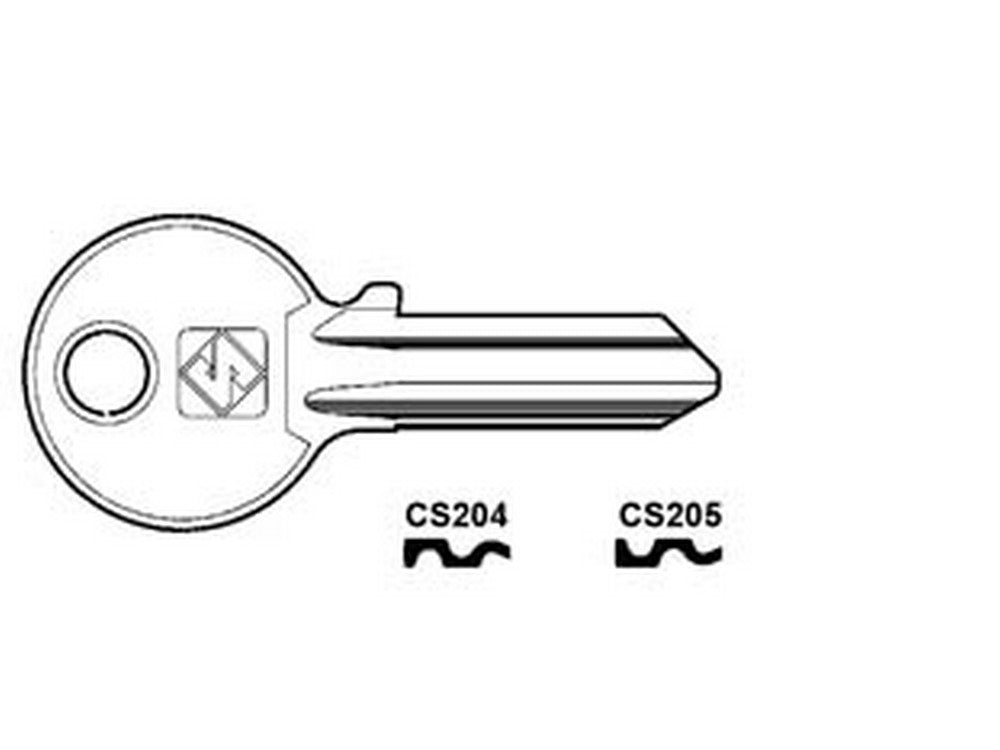 100pz chiavi per cilindri 4 spine grandi - cs204 dx fer51941