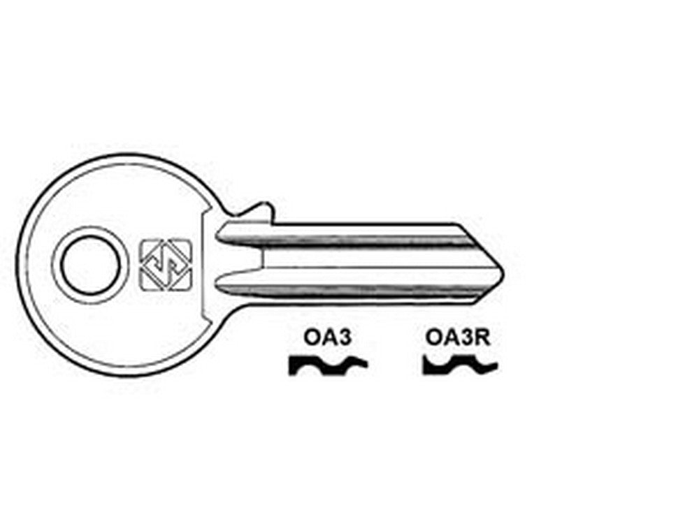 5pz chiavi per cilindri oma 4 spine grandi - oa3r sx fer53556