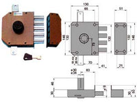 serratura triplice da applicare senza scrocco a pompa 30620 - mm.60 sx cilindro ? mm.30 (30620vs60xe) fer141611