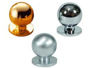 5pz pomoli per mobili in ottone a sfera - ? mm.15 in ottone oro lucido fer75268