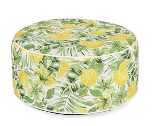 Pouf Gonfiabile da Giardino Ø53x23 cm in Poliestere Summer Giallo