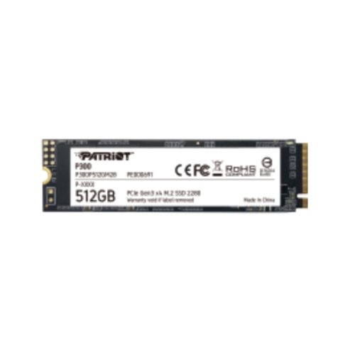 Ssd patriot 512gb p300 m.2 2280 pcie gen3 x4 read:1700mb write:1200 mb/s - p300p512gm28