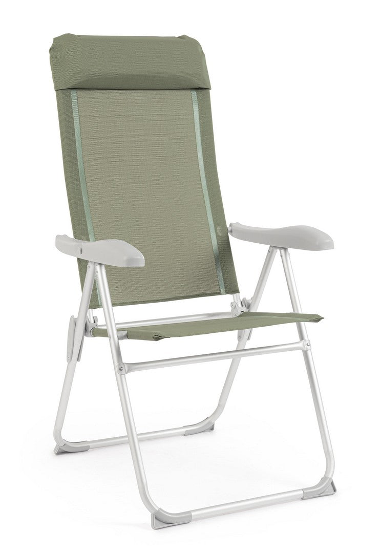 Sedia Sdraio Pieghevole 57x65x110 cm in Alluminio Cayo Olive