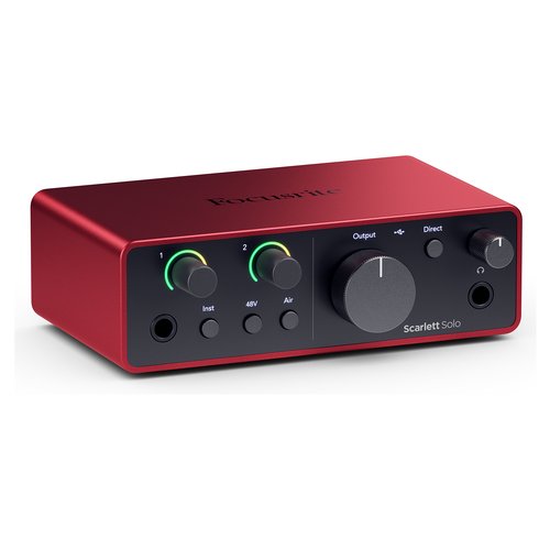 Interfaccia audio focusrite scarlett solo 4gen red e black - 0815301001478