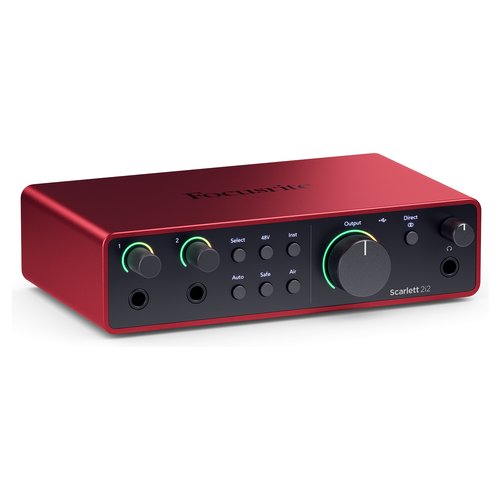 Interfaccia audio focusrite scarlett 2i2 4gen red e black - 0815301001485