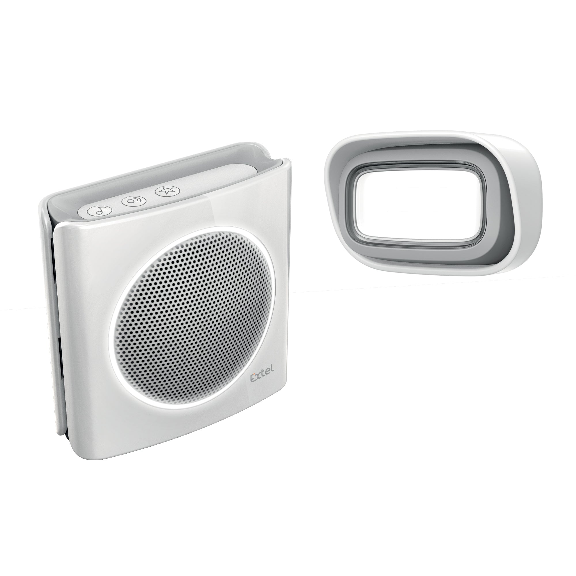 Campanello per presa muro wireless + lettore suonerie MP3 + luce flash Extel Dibi MP3