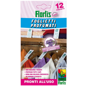 Foglietti profumati x armadi e cassetti 12pz flortis orvital