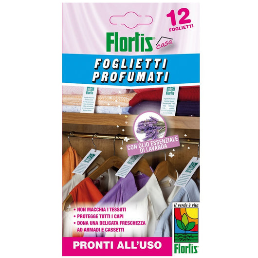 Foglietti profumati x armadi e cassetti 12pz flortis orvital