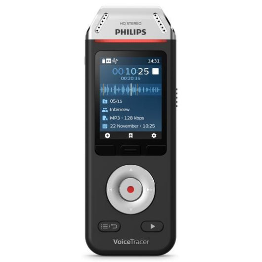 Philips voice tracer dvt2110/00 dittafono flash card nero, cromo - DVT_2110