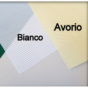 Telo PVC Microforato Ombreggiante Avorio Telone Solo Rinforzato ai Lati 350g/mq Copertura Esterna 3x4m Multiuso