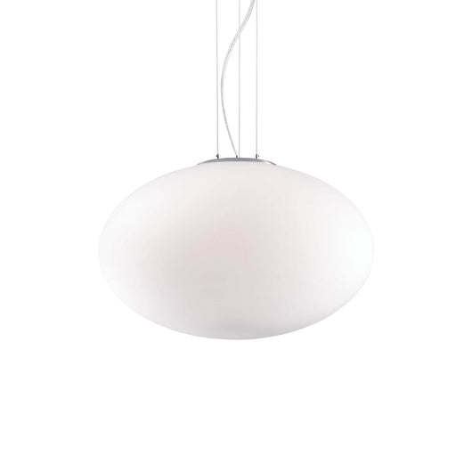 Sospensione Moderna Candy Vetro Bianco 1 Luce E27 D50Cm