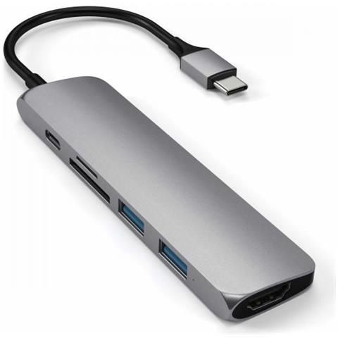 Satechi st-scma2m hub di interfaccia usb 3.2 gen 1 (3.1 gen 1) type-c 104 mbit/s argento