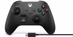 Microsoft xbox wireless controller + usb-c cable gamepad pc, xbox one, xbox one s, xbox one x, xbox series s, xbox series x analogico/digitale nero - 1V8-00002