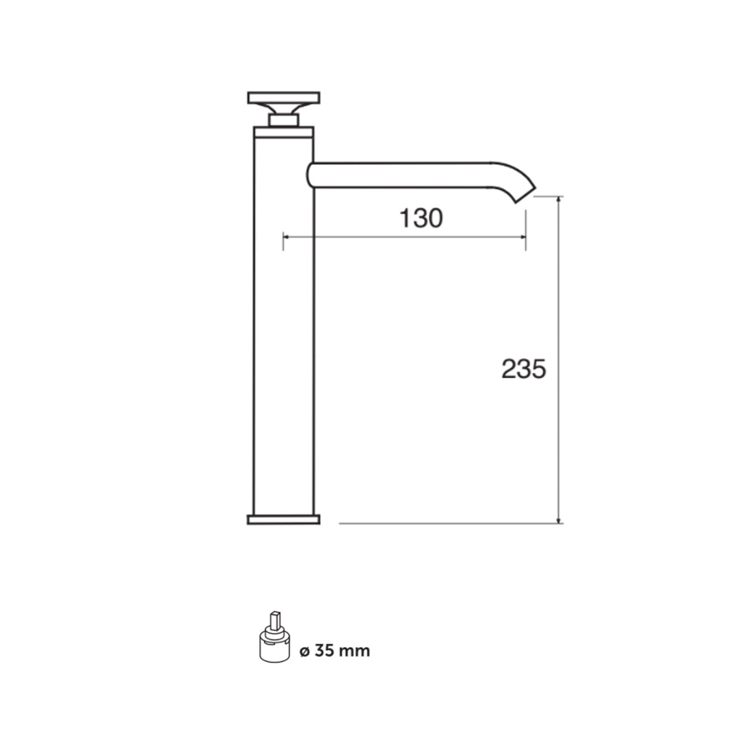 Kit miscelatori lavabo canna alta+bidet+doccia con deviatore a 2 uscite in ottone cromato serie Nature Keller Taps