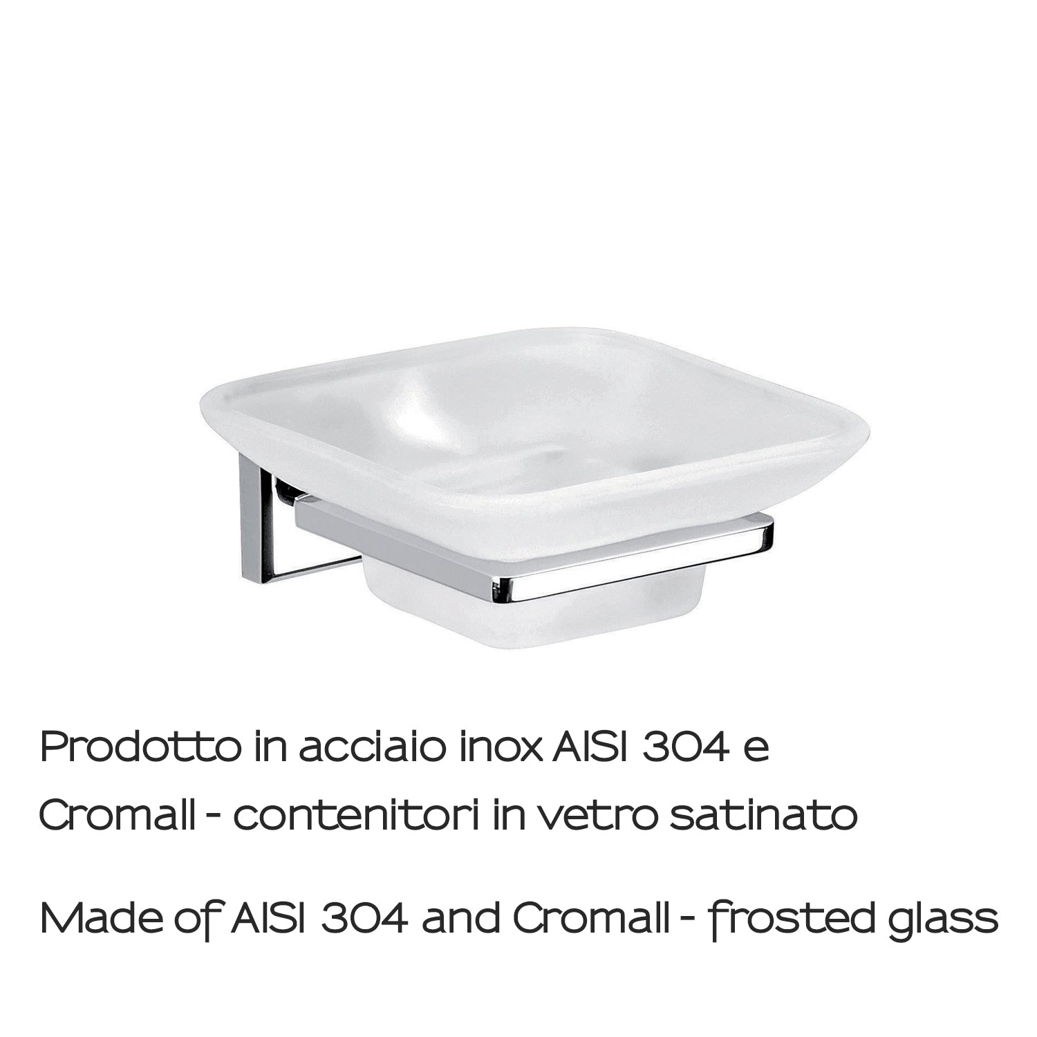 Portasapone in acciaio inox AISI 304 Colorado di Gedy - Cromato