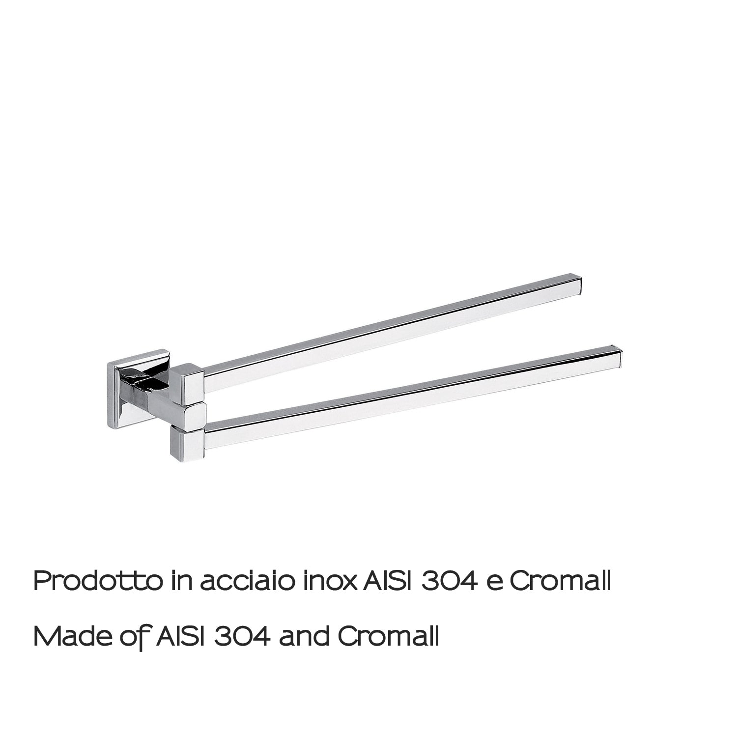 Portasalviette a snodo in acciaio inox AISI 304 Colorado di Gedy - Cromato