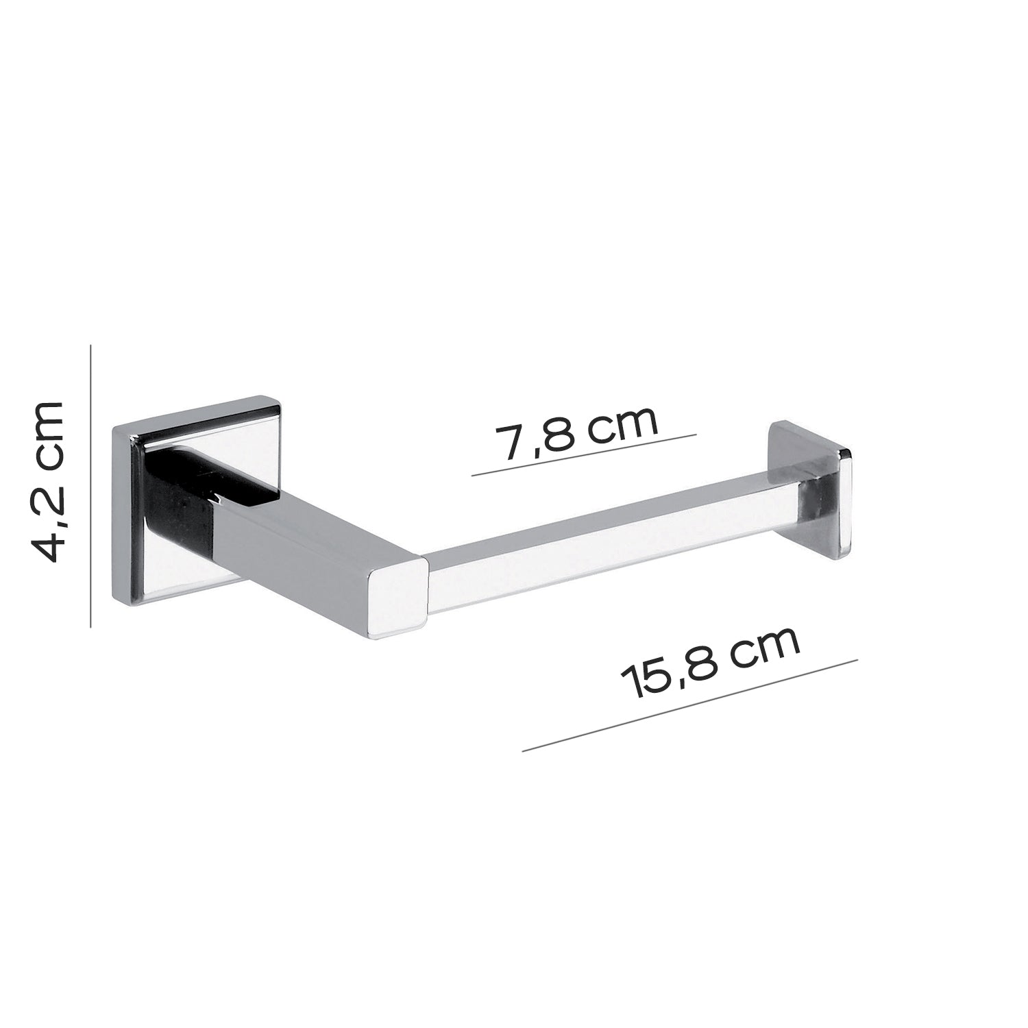 Portarotolo in acciaio inox AISI 304 Colorado di Gedy - Cromato