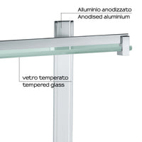 Portasapone e oggetti per doccia Gedy Cloud, alluminio e vetro temperato cm 30x14,6x30