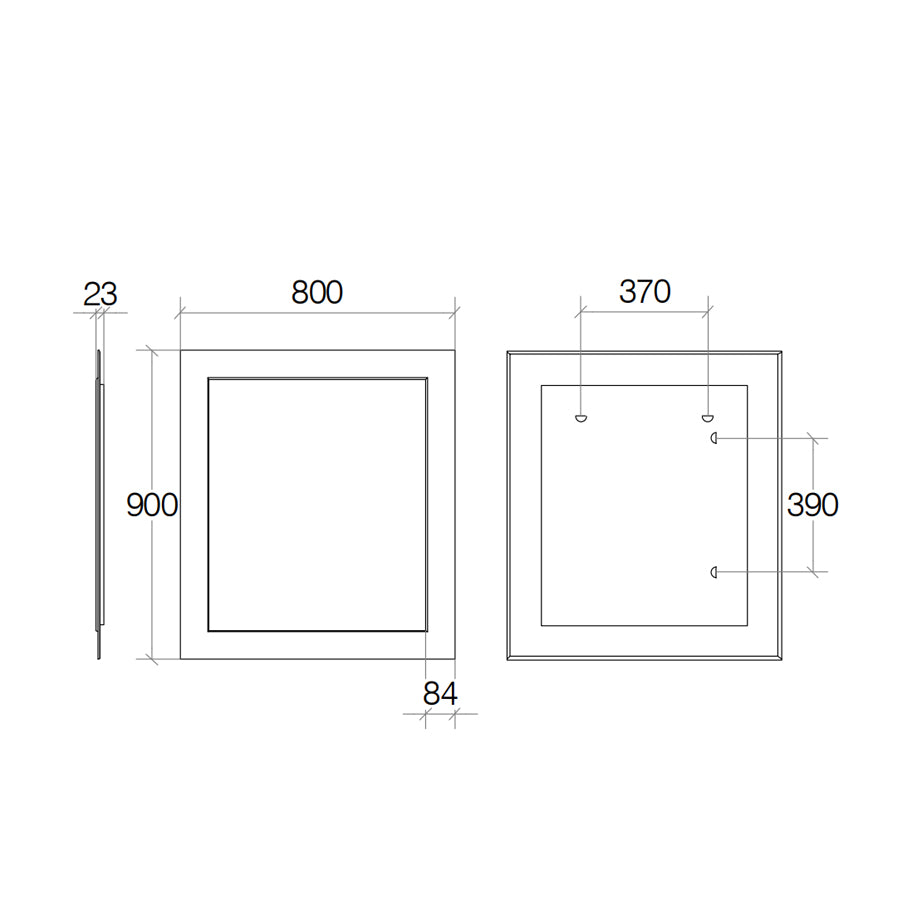 Specchio rettangolare da parete  Lineabeta Speci cm 80x90. Con cornice illuminata  da luce led