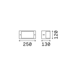 Applique Moderna Rex-1 Alluminio-Materie Plastiche Antracite 1 Luce E27