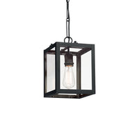 Sospensione Industrial-Minimal Igor Metallo Nero 1 Luce E27