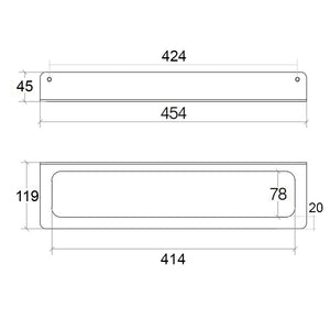 Porta Asciugamani a muro in alluminio verniciato bianco Lineabeta collezione Saeta  cm 45,4