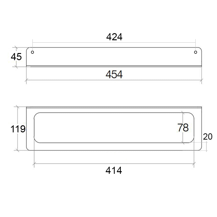 Porta Asciugamani a muro in alluminio verniciato bianco Lineabeta collezione Saeta  cm 45,4