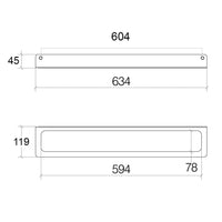 Porta Asciugamani in alluminio verniciato nero Lineabeta collezione Saeta misura cm 63,4