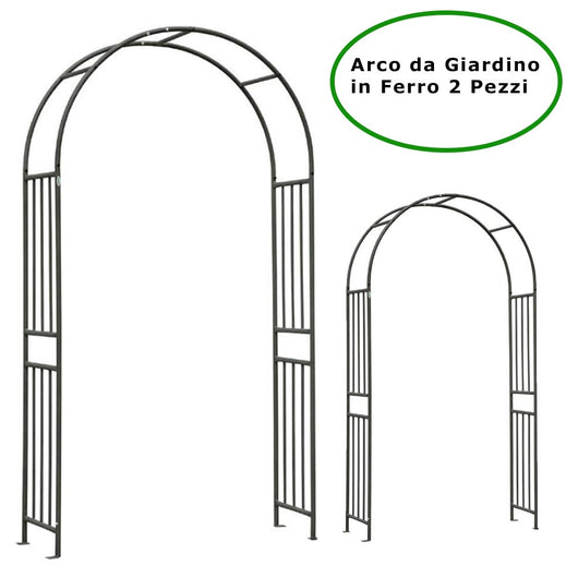 Arco per giardino decorativo in ferro antracite pezzi 2 verdemax