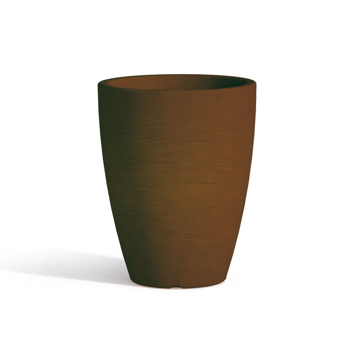 Vaso Aloe In Resina Tondo Marrone H38 Ø 30Cm