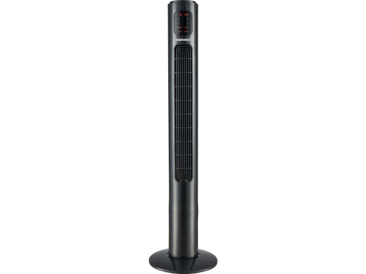 Daewoo Ventilatore a Torre 117 cm 45W 3 Velocità Nero con Telecomando