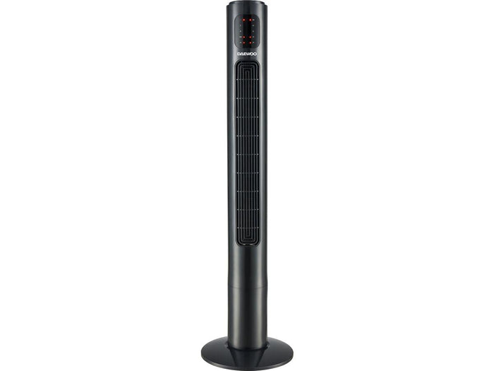 Daewoo Ventilatore a Torre 117 cm 45W 3 Velocità Nero con Telecomando