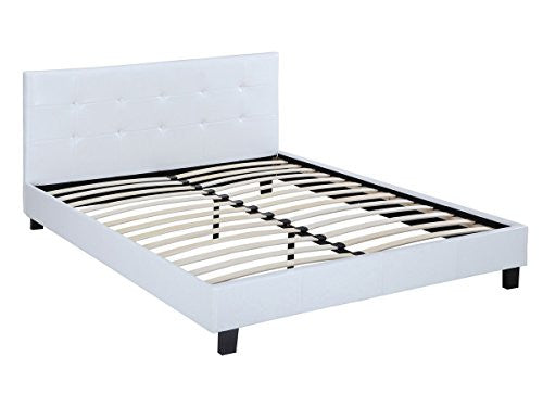 Habitat et Jardin Letto 160x200 cm Bianco Testata Imbottita PVC Julia