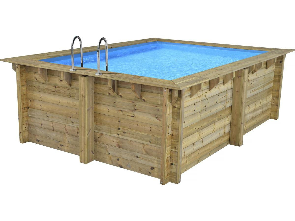 Piscina in Legno Rettangolare 4,10 x 3,00 m HABITAT ET JARDIN