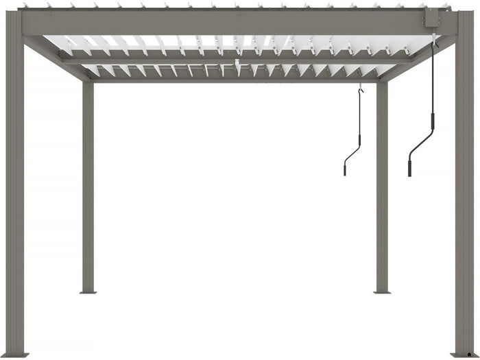 Habitat et Jardin Pergola Bioclimatica 300x400 cm Alluminio Taupe LED Integrati