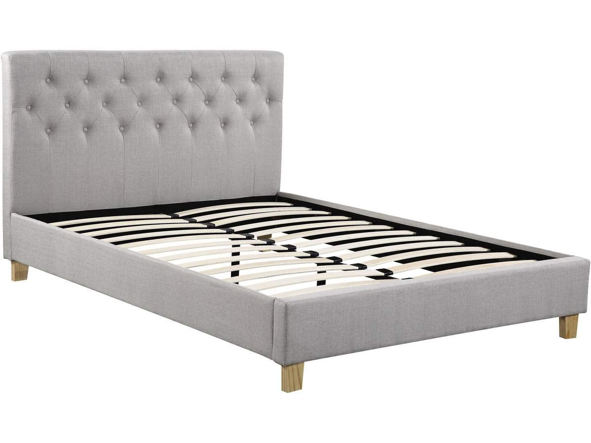 Letto 160x200 cm Beige con Rete a Doghe e Testiera Habitat et Jardin