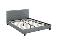 Habitat et Jardin Letto Julia 140x190 cm Grigio Testata Imbottita