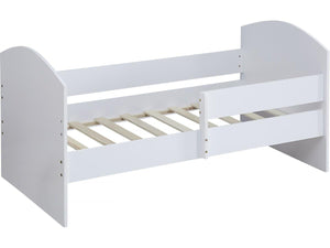 Letto per Bambini 80x160cm Legno Bianco con Barriera Habitat et Jardin