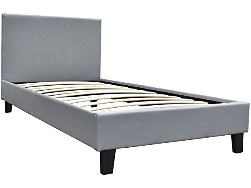 Habitat et Jardin Letto Singolo 90x190 cm Grigio Chiaro PVC per Bambini