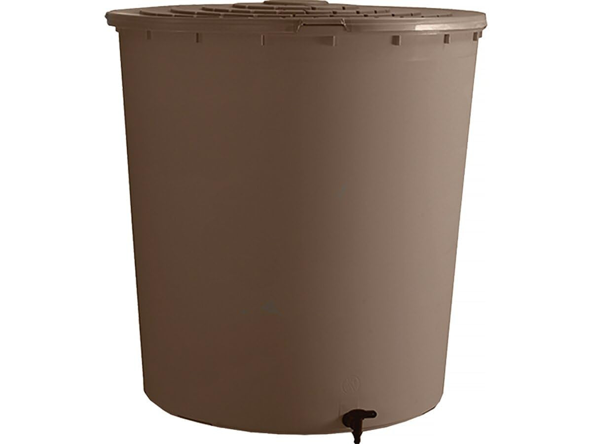 belijardin Contenitore Acqua Piovana 200 Litri Taupe Resina Rotondo