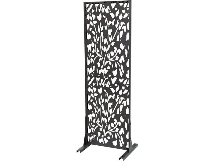 Recinzione Decorativa Floreale Metallo Antracite 50x150cm Habitat et Jardin