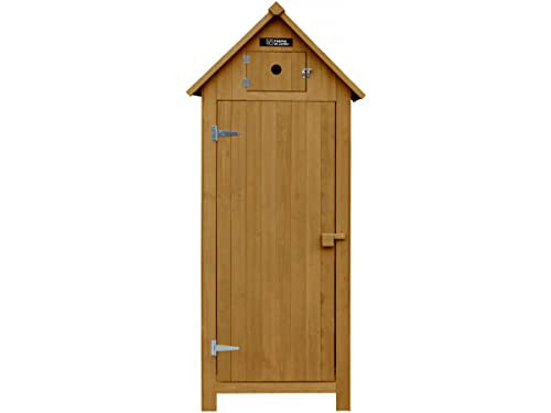 Armadio da Giardino Legno d'Abete Marrone 77x54.5x179cm Resistente Pioggia Habitat et Jardin