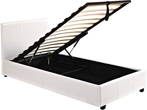 Habitat et Jardin Letto con Contenitore 90x190cm Bianco in Compensato