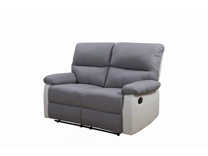 Habitat et Jardin Divano Relax 2 Posti 147cm Bianco/Grigio Chiaro