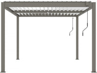 Habitat et Jardin Pergola Bioclimatica 300x400 cm Alluminio Taupe LED Integrati